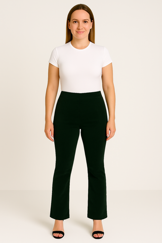 Damenhose mit hohem Bund – Bootcut-Schnitt, elegant & bequem