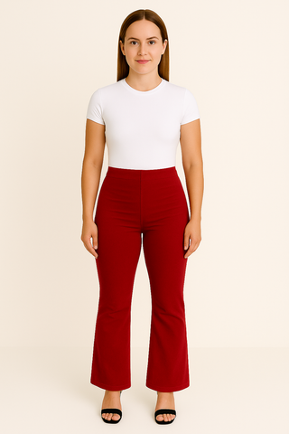 Damenhose mit hohem Bund – Bootcut-Schnitt, elegant & bequem