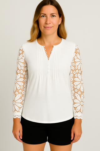 Damen Bluse – Im Baumwoll-Look, elegant & bequem