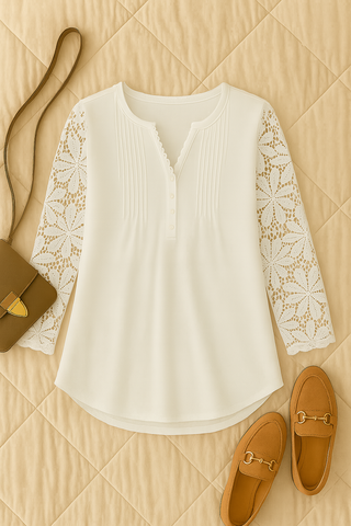 Damen Bluse – Im Baumwoll-Look, elegant & bequem
