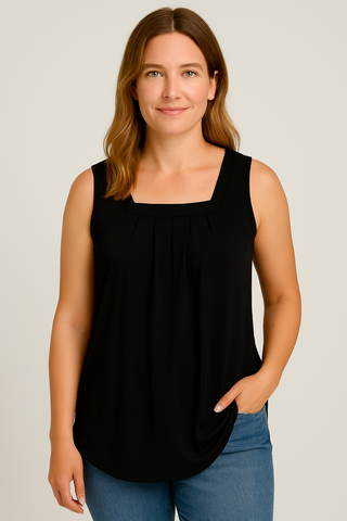 Damen Top – Ärmellos aus Baumwolle, vielseitig & elegant