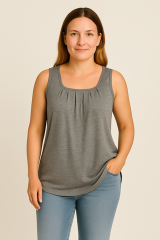 Damen Top – Ärmellos aus Baumwolle, vielseitig & elegant