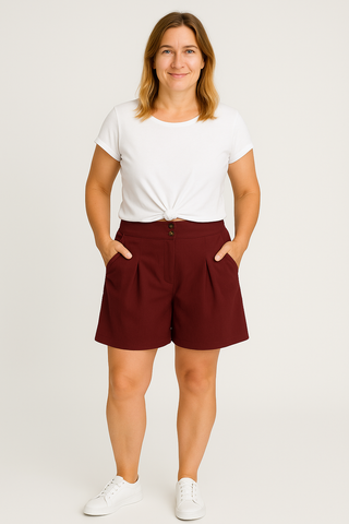 Damenshorts – Hohe Taille aus Leinen, luftig & elegant