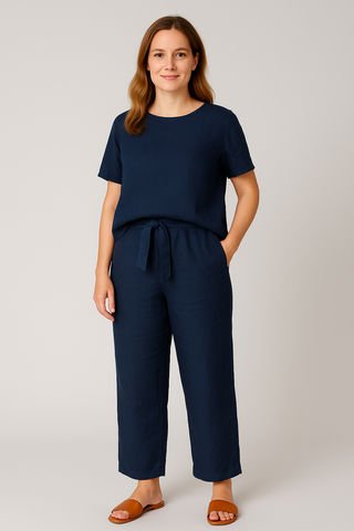 Damen Set – Zweiteiler aus Leinenstil, modern & luftig