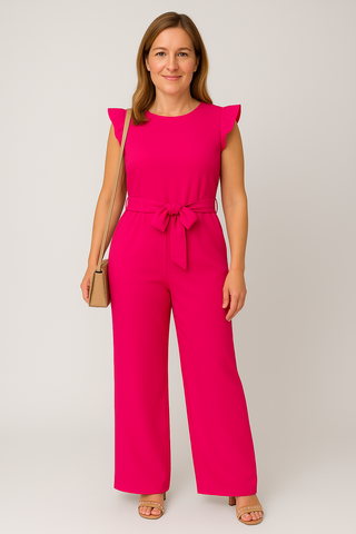 Damen Jumpsuit – Eleganter Einteiler im Viskose-Look, feminin & bequem