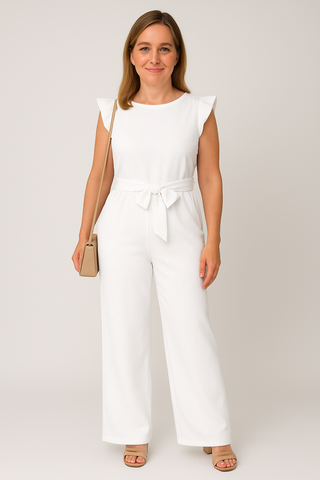 Damen Jumpsuit – Eleganter Einteiler im Viskose-Look, feminin & bequem