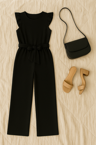 Damen Jumpsuit – Eleganter Einteiler im Viskose-Look, feminin & bequem