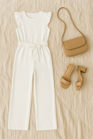 Damen Jumpsuit – Eleganter Einteiler im Viskose-Look, feminin & bequem