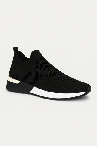 Damenschuhe – Slip-On Sneaker aus Mesh, luftig & bequem