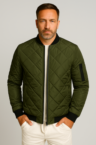 Herrenjacke – Steppdesign aus Funktionsmaterial, warm & stilvoll