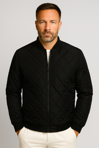 Herrenjacke – Steppdesign aus Funktionsmaterial, warm & stilvoll