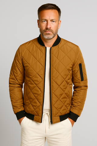 Herrenjacke – Steppdesign aus Funktionsmaterial, warm & stilvoll
