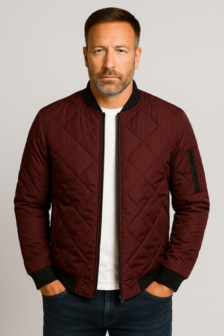 Herrenjacke – Steppdesign aus Funktionsmaterial, warm & stilvoll