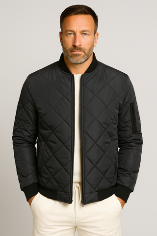 Herrenjacke – Steppdesign aus Funktionsmaterial, warm & stilvoll