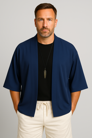 Herren Kimono – Japanischer Stil aus Baumwolle, elegant & vielseitig