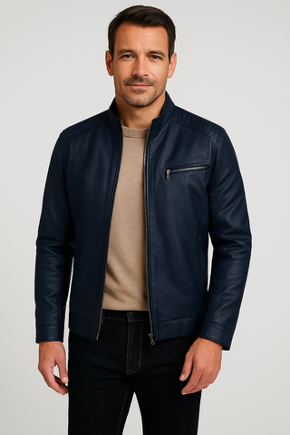 Herrenjacke – Winddicht aus Leder, robust & stilvoll