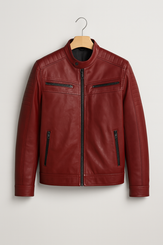 Herrenjacke – Winddicht aus Leder, robust & stilvoll