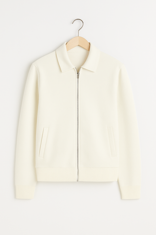 Herrenjacke – Feinstrick mit Reißverschluss, schlicht & edel