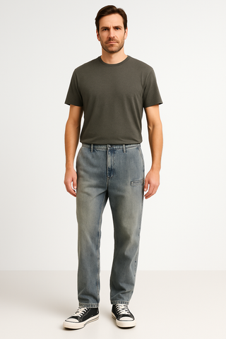 Herrenjeans – Used-Look aus Denim-like, luftig & modern
