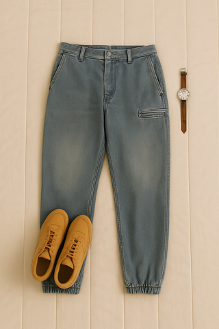 Herrenjeans – Used-Look aus Denim-like, luftig & modern