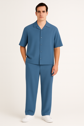 Herren-Sommer-Set - Eleganter Look in baumwollähnlichem Material, stilvoll & bequem