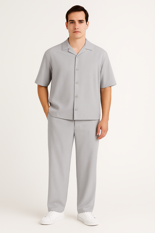 Herren-Sommer-Set - Eleganter Look in baumwollähnlichem Material, stilvoll & bequem