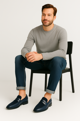 Herren Loafer aus Wildleder & Leder – Elegant, Vielseitig & Zeitlos