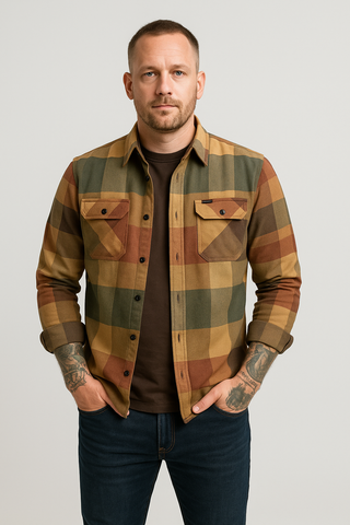 Herren Flanellhemd – Kariert, Vintage-inspiriert & Bequem
