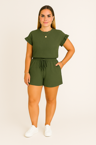Damen Set – Kurzarmbluse & Shorts, luftig & lässig