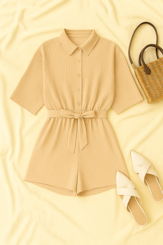 Damen Jumpsuit – Sommerstil mit Vledermausärmeln, luftig & elegant