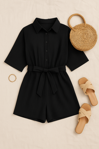 Damen Jumpsuit – Sommerstil mit Vledermausärmeln, luftig & elegant