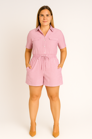 Damen Set – Gestreift mit Taillenzug, sommerlich & bequem