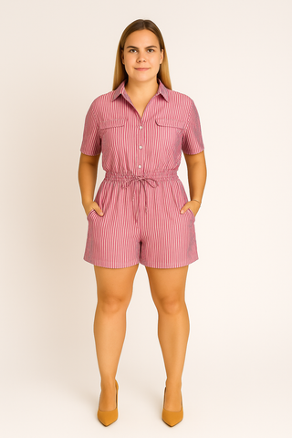 Damen Set – Gestreift mit Taillenzug, sommerlich & bequem