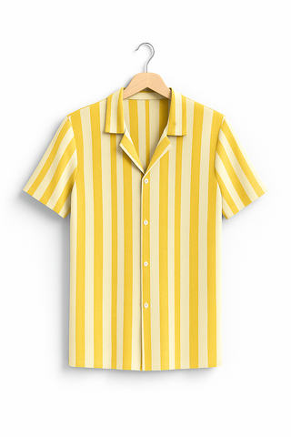 Herren Sommerhemd – Farbblock & Streifen, Lässig & Bequem