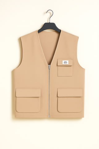 Herren Weste – Utility-Style mit Klappentaschen, Lässig & Vielseitig
