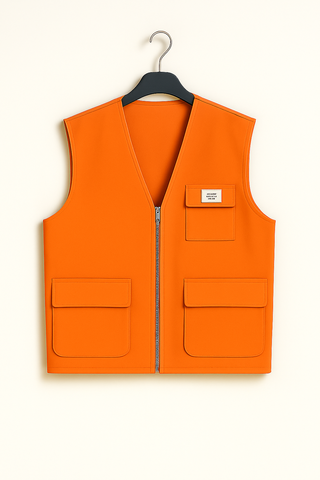 Herren Weste – Utility-Style mit Klappentaschen, Lässig & Vielseitig
