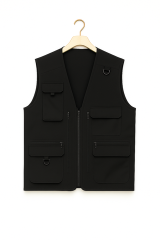 Herren Weste – Mesh-Design im Utility-Look, Atmungsaktiv & Funktional