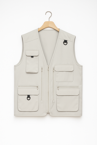 Herren Weste – Mesh-Design im Utility-Look, Atmungsaktiv & Funktional