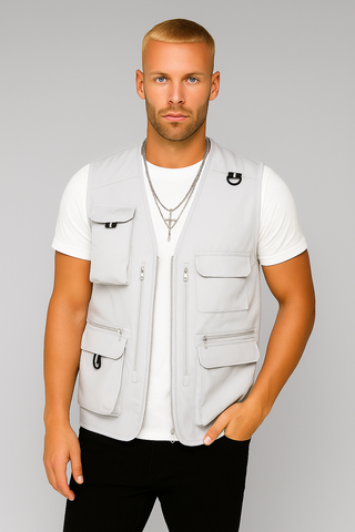 Herren Weste – Mesh-Design im Utility-Look, Atmungsaktiv & Funktional