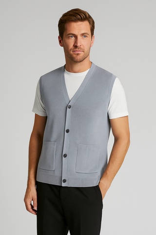 Herren Strickweste – Grobstrick im Oversize-Look, Warm & Lässig