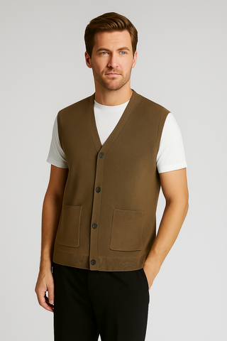Herren Strickweste – Grobstrick im Oversize-Look, Warm & Lässig