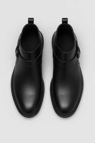 Herren Stiefeletten – Klassisch mit Riemenverschluss, Bequem & Alltagstauglich