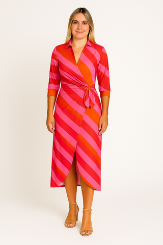 Damen Wickelkleid – Elegant & Bequem, Für Urlaub, Dinner & Sommer