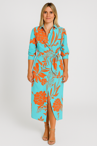 Damen Wickelkleid – Elegant & Bequem, Für Urlaub, Dinner & Sommer