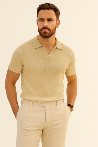 Herren Poloshirt – Waffelstruktur & Modern, Lässig & Komfortabel