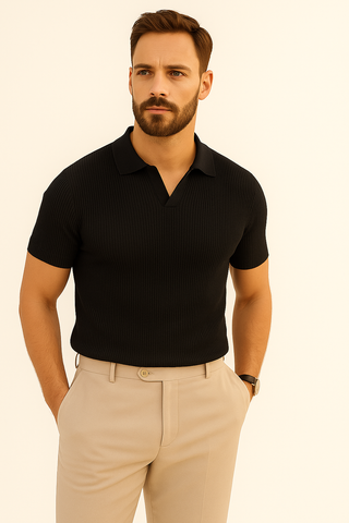 Herren Poloshirt – Waffelstruktur & Modern, Lässig & Komfortabel