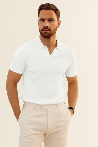 Herren Poloshirt – Waffelstruktur & Modern, Lässig & Komfortabel