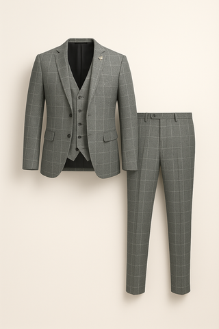 Herren Anzug – Kariert & Dreiteilig, Elegant & Modern