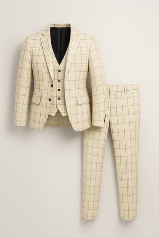 Herren Anzug – Kariert & Dreiteilig, Elegant & Modern