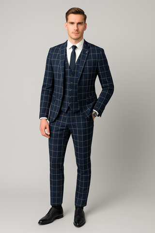 Herren Anzug – Kariert & Dreiteilig, Elegant & Modern